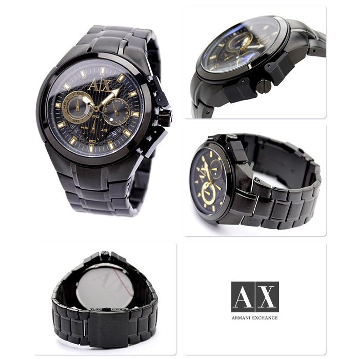 Relógio ARMANI EXCHANGE masculino cronógrafo preto AX1192 - aconfianca