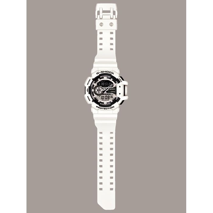 Relógio CASIO G-SHOCK masculino branco/preto GA-400-7ADR - aconfianca