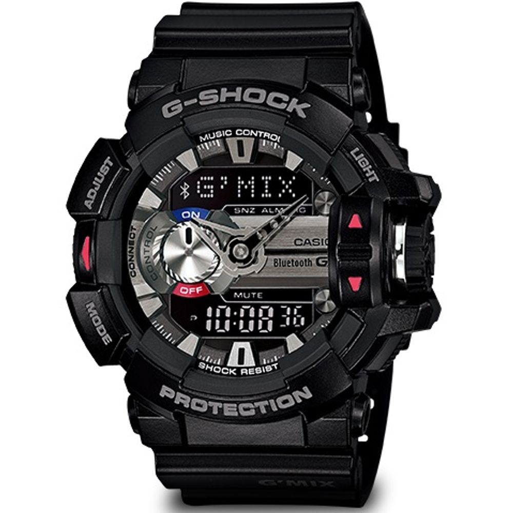 G-SHOCK　GooglePlay Relógio CASIO G-SHOCK masculino G'Mix bluetooth GBA-400-1ADR