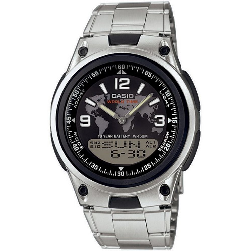 Relógio CASIO masculino world time AW80D1A2VDF aconfianca