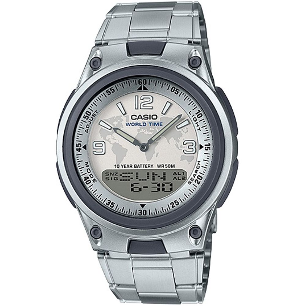Relógio CASIO masculino world time AW-80D-7A2VDF - aconfianca