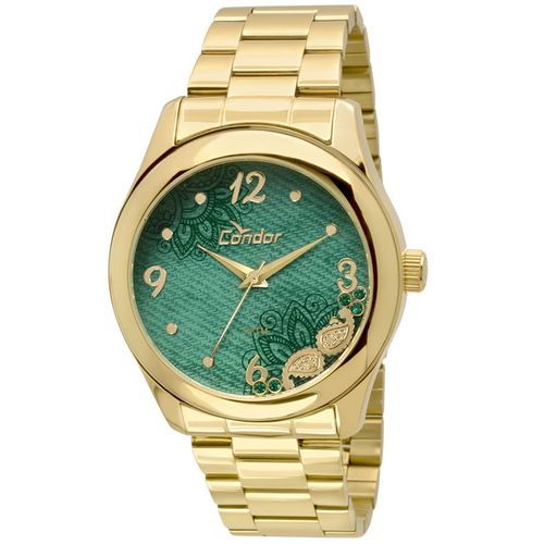relogio-condor-analogico-co2039ad-4v-dourado-verde relogio-condor-analogico-co2039ad-4v-dourado-verde