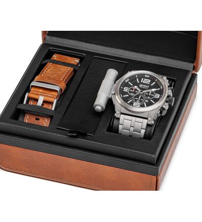 Relógio ORIENT masculino army tech KIT MBTTC013 P2GX - aconfianca