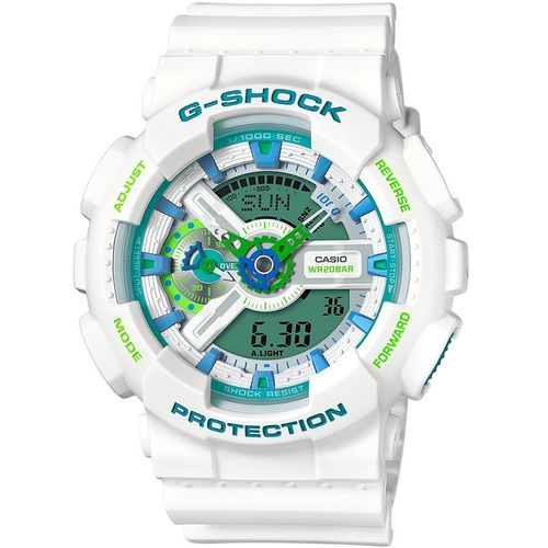 relogio-casio-g-shock-anadigi-ga-110wg-7adr-branco-verde relogio-casio-g-shock-anadigi-ga-110wg-7adr-branco-verde