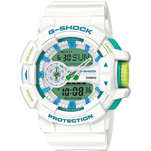 relogio-casio-g-shock-anadigi-ga-400wg-7adr-branco-verde relogio-casio-g-shock-anadigi-ga-400wg-7adr-branco-verde