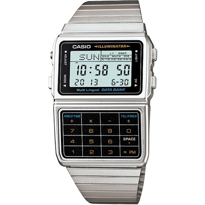 Relógio CASIO VINTAGE masculino data bank DBC-611-1DF - aconfianca