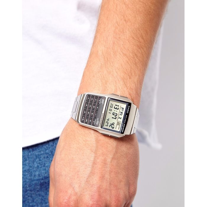 Relógio CASIO VINTAGE masculino data bank DBC-611-1DF - aconfianca