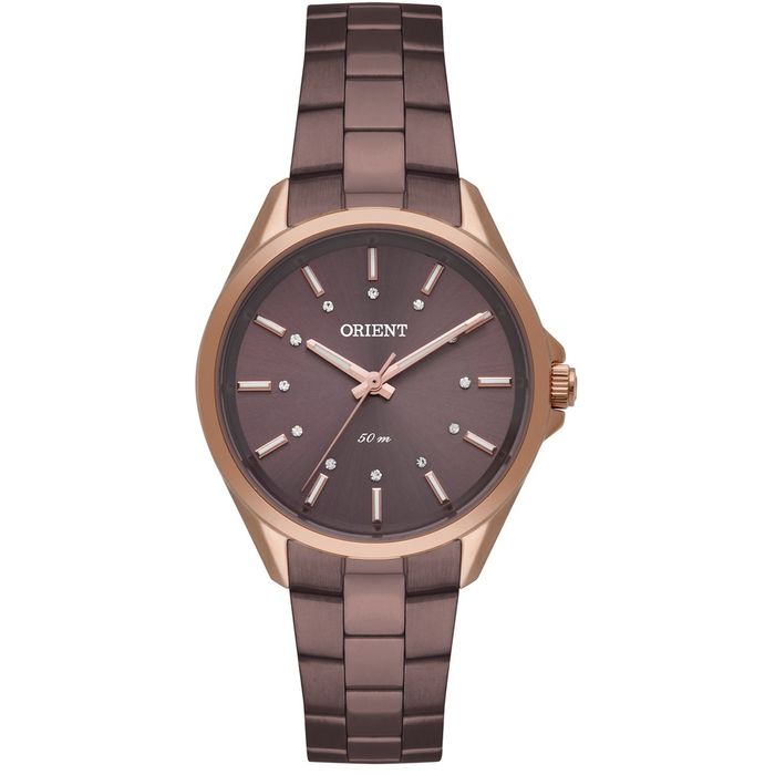 Relógio ORIENT feminino chocolate FTSS0068 N1NX - aconfianca