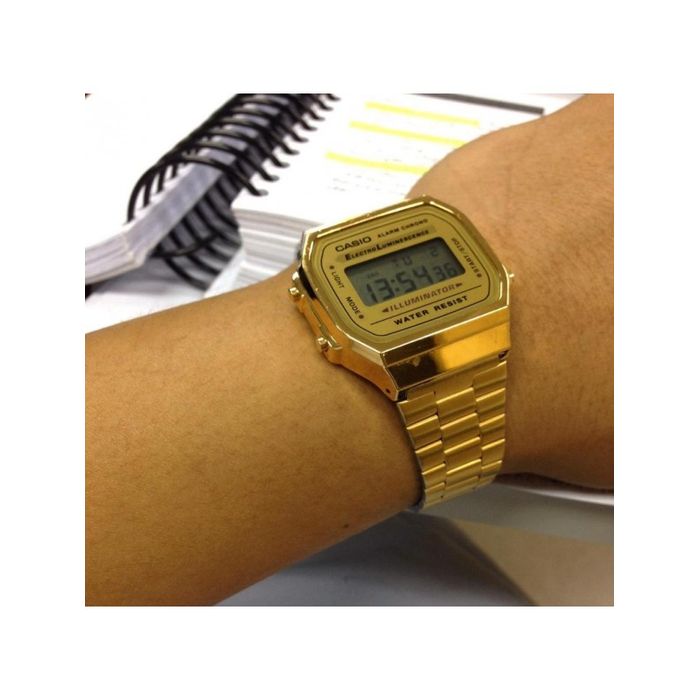 Relógio CASIO VINTAGE feminino dourado 
