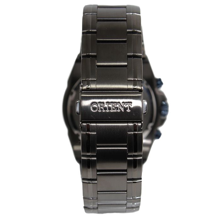 Relógio ORIENT masculino cronógrafo chumbo MTSSC026 G1GX - aconfianca