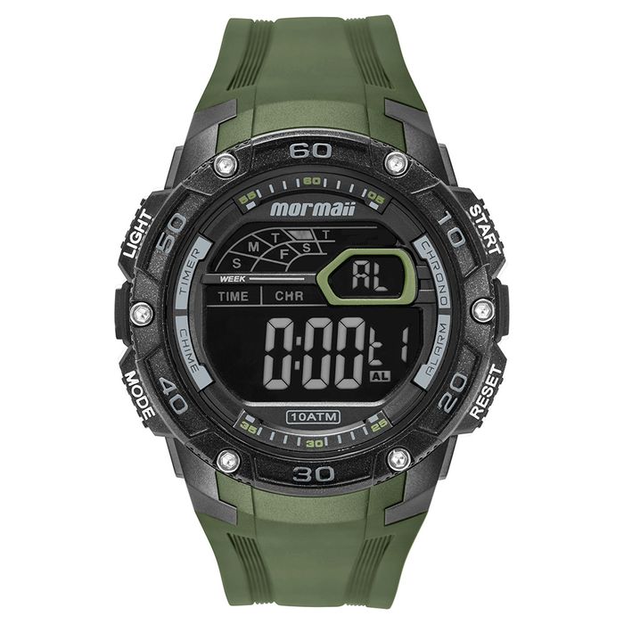 Relógio MORMAII masculino digital verde MO9670AD/8V - aconfianca