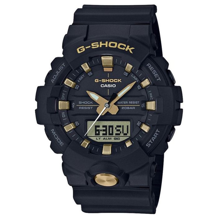 Relógio CASIO G-SHOCK masculino preto/dourado GA-810B-1A9DR