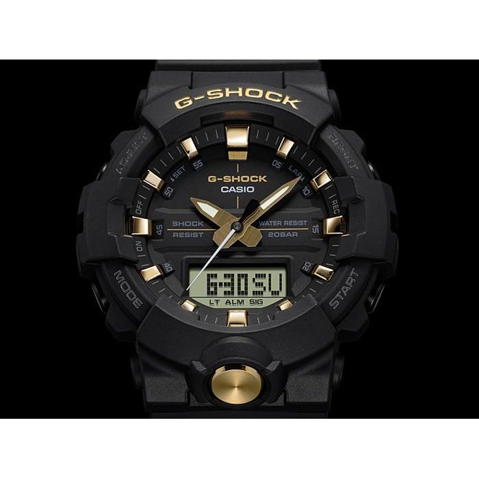 Relógio CASIO G-SHOCK masculino preto/dourado GA-810B-1A9DR