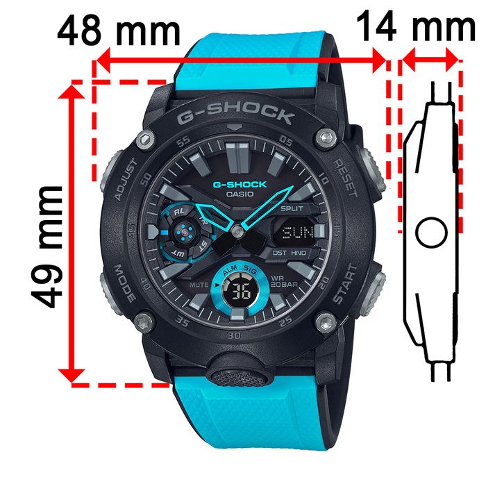 Relogio CASIO G SHOCK masculino anadigi GA 2000 1A2DR aconfianca