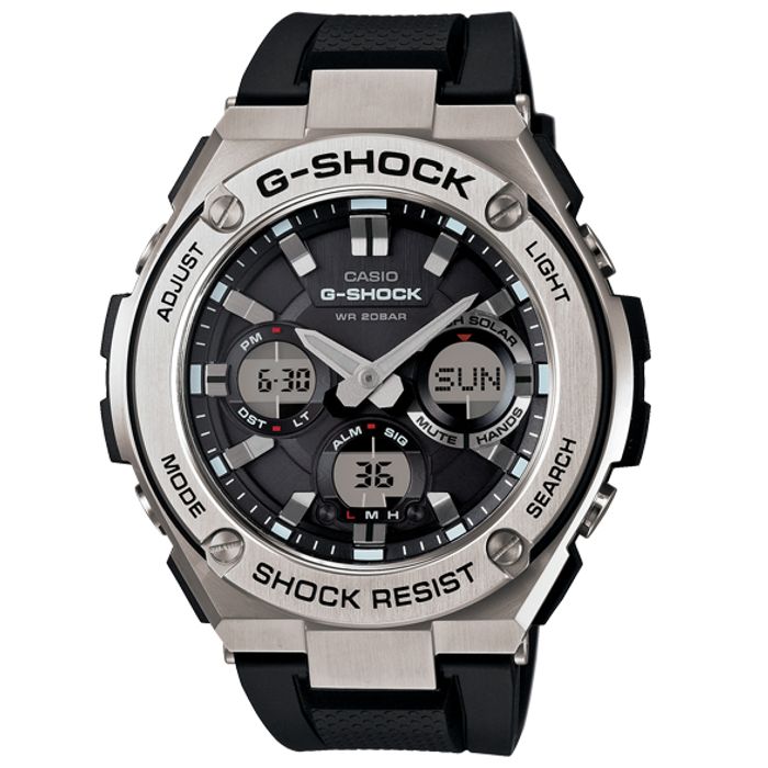 Relógio CASIO G-SHOCK masculino anadigi solar GST-S110-1ADR