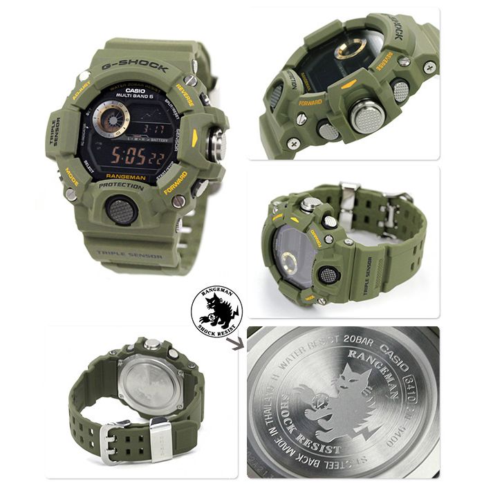 Relógio CASIO G-SHOCK masculino Rangeman solar GW-9400-3DR
