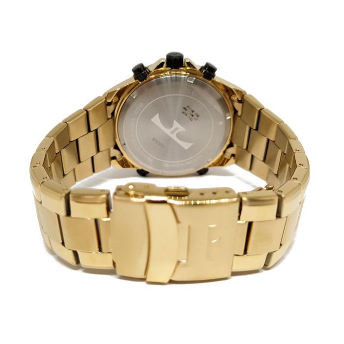 Relógio TECHNOS masculino anadigi aço dourado TC131017/4P - aconfianca