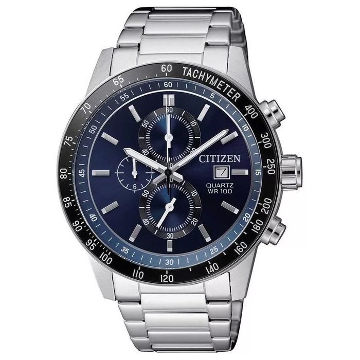 Relógio CITIZEN masculino prata azul AN3600-59L TZ31169F - aconfianca
