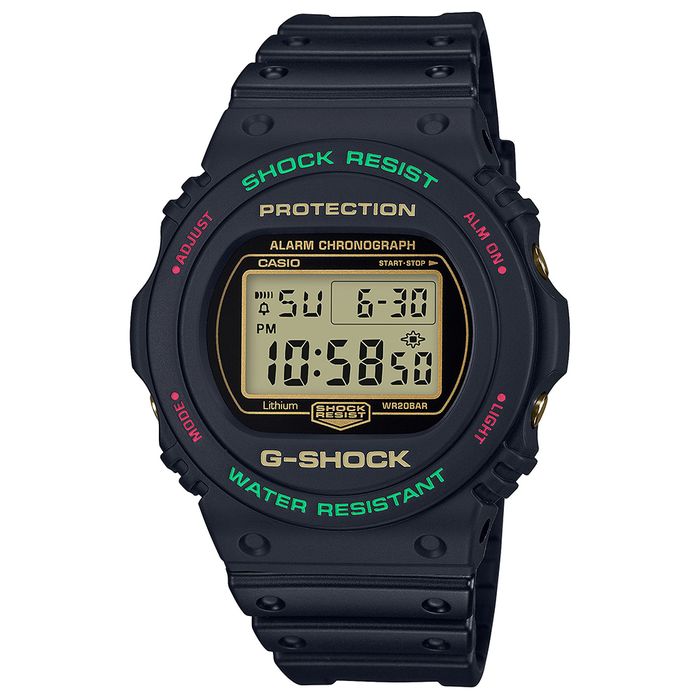 Relógio CASIO G-SHOCK masculino digital preto DW-5700TH-1DR