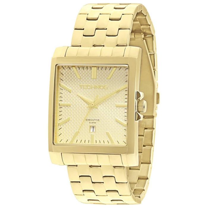 Relógio TECHNOS Classic masculino dourado 2115KOZ/4X - aconfianca