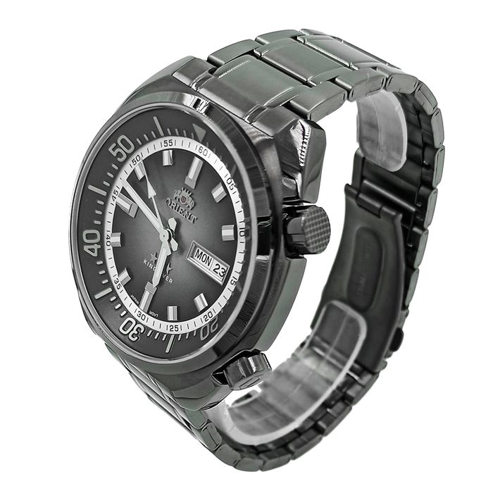 Relógio ORIENT Automático masculino fumê F49YY001 G1GX - aconfianca