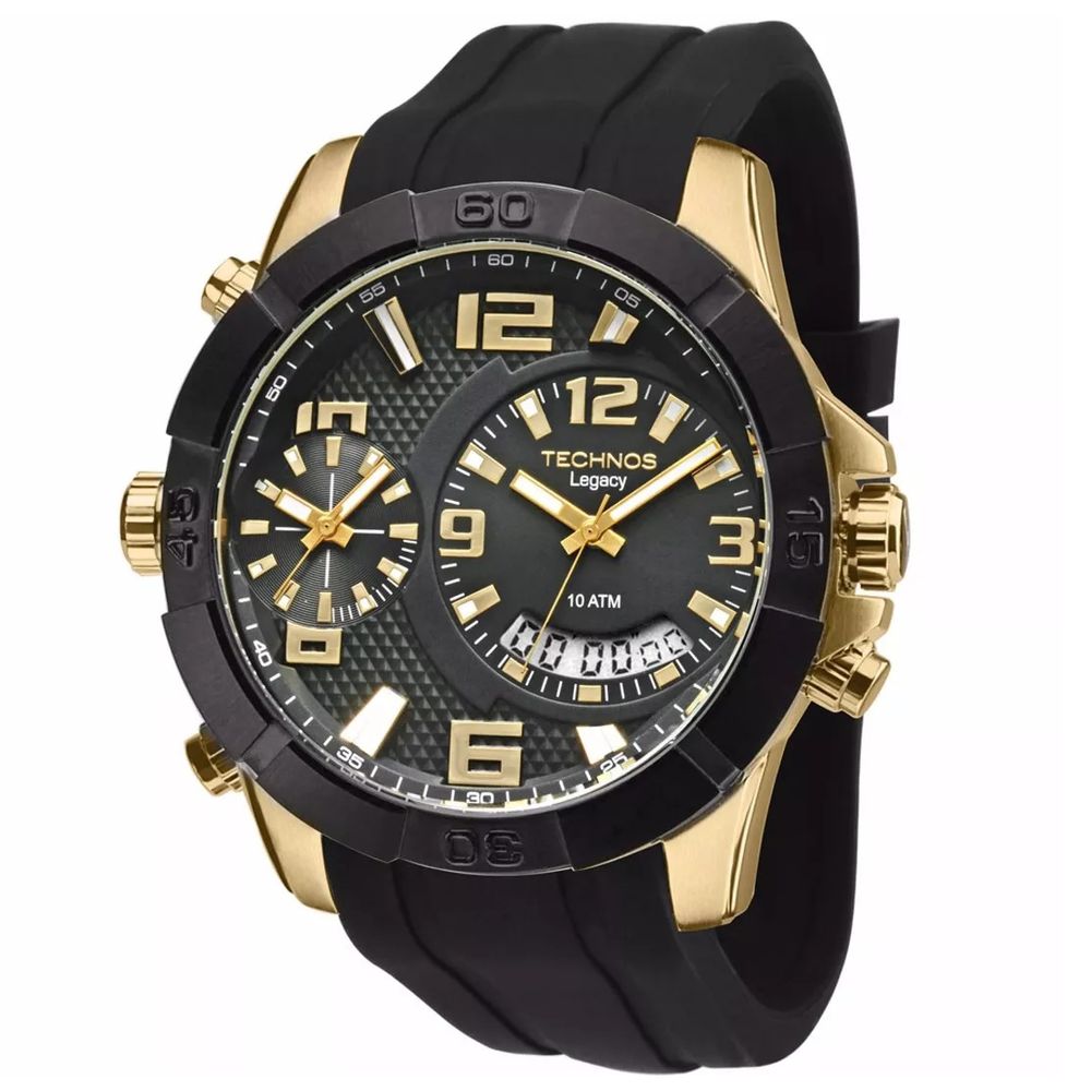 Relógio TECHNOS Legacy masculino dual-time anadigi T205FJ/8P