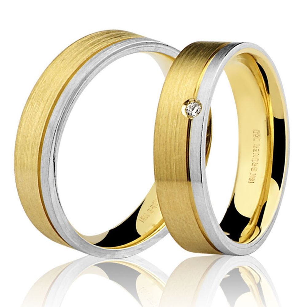 Aliança Ouro Amarelo E Branco Aliança Ouro Amarelo E Branco