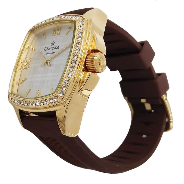 Relógio CHAMPION Elegance feminino borracha CN27367H - aconfianca