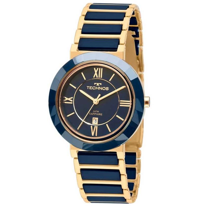 Relógio TECHNOS Ceramic feminino vidro safira 2015CE/5A - aconfianca