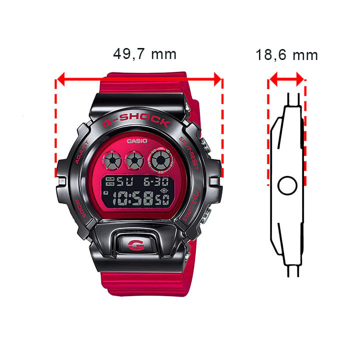 Relógio CASIO G-SHOCK masculino aço preto GM-6900B-4DR - aconfianca