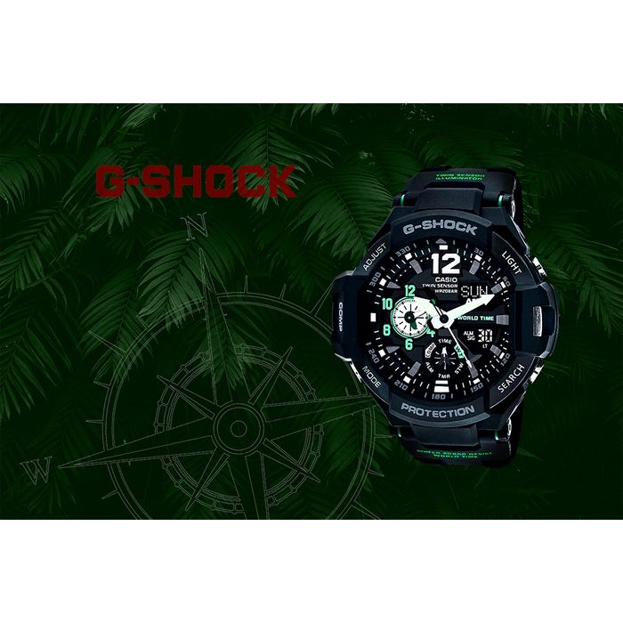 Relógio CASIO G-SHOCK GravityMaster masculino GA-1100-1A3DR