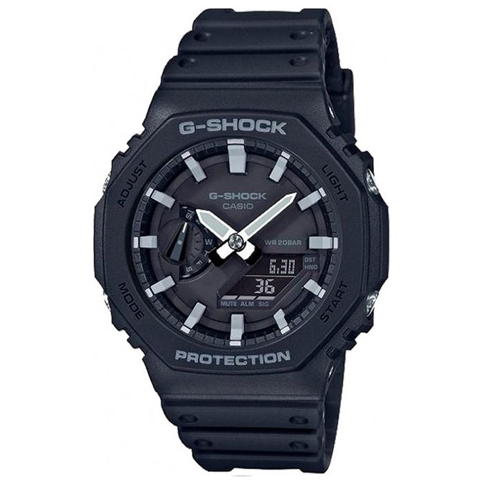 Relógio CASIO G-SHOCK unissex anadigi preto GA-2100-1ADR - aconfianca