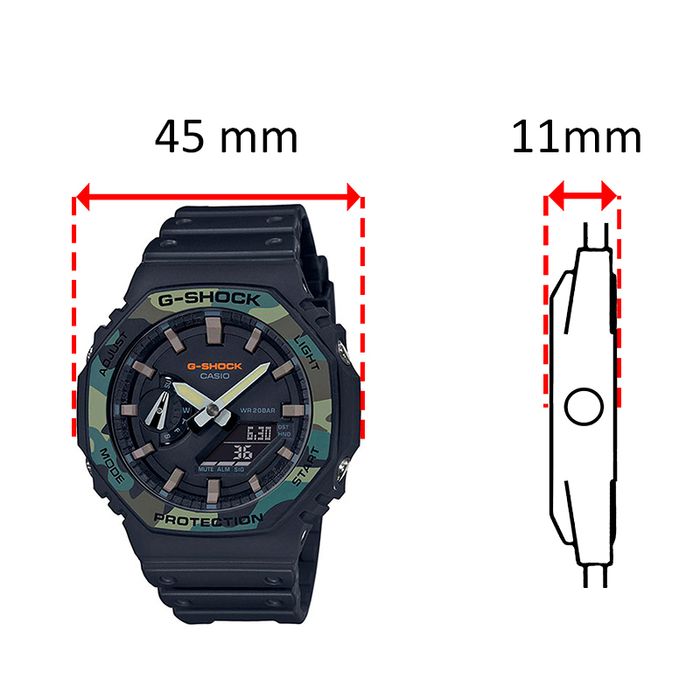 Relógio CASIO G-SHOCK masculino camuflado GA-2100SU-1ADR - aconfianca
