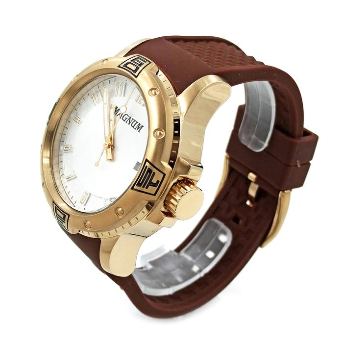 Relógio Magnum Dourado Silicone Marrom MA34898M - Relógio Masculino -  Magazine Luiza
