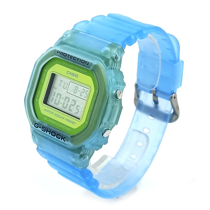 g shock transparente com azul