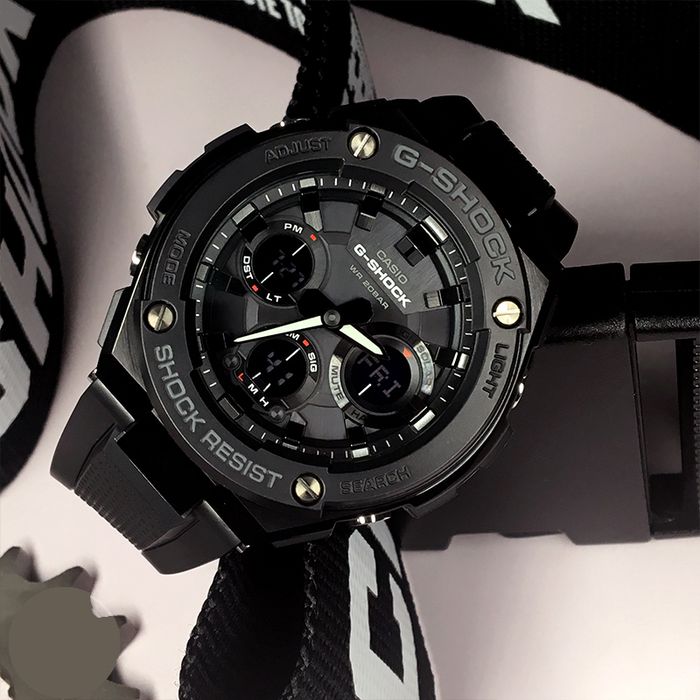 Relógio CASIO G-SHOCK masculino preto GST-S100G-1BDR - aconfianca