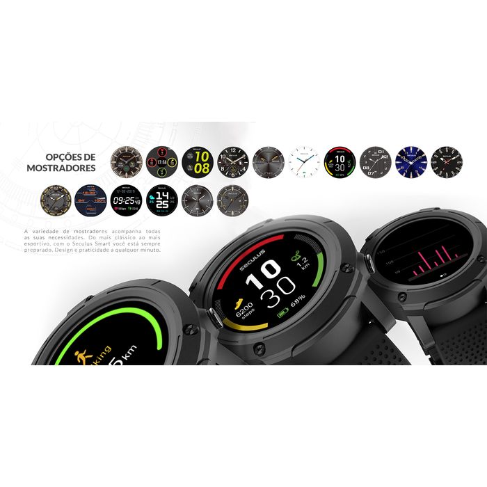 relógio smartwatch seculus masculino gps 79004g0svnv1