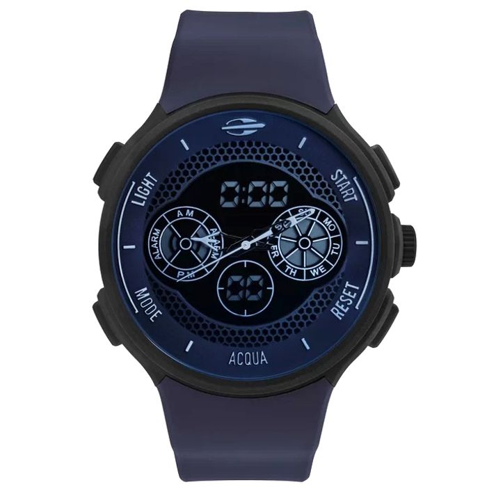 Relógio MORMAII masculino silicone azul MO1608B/8C - aconfianca