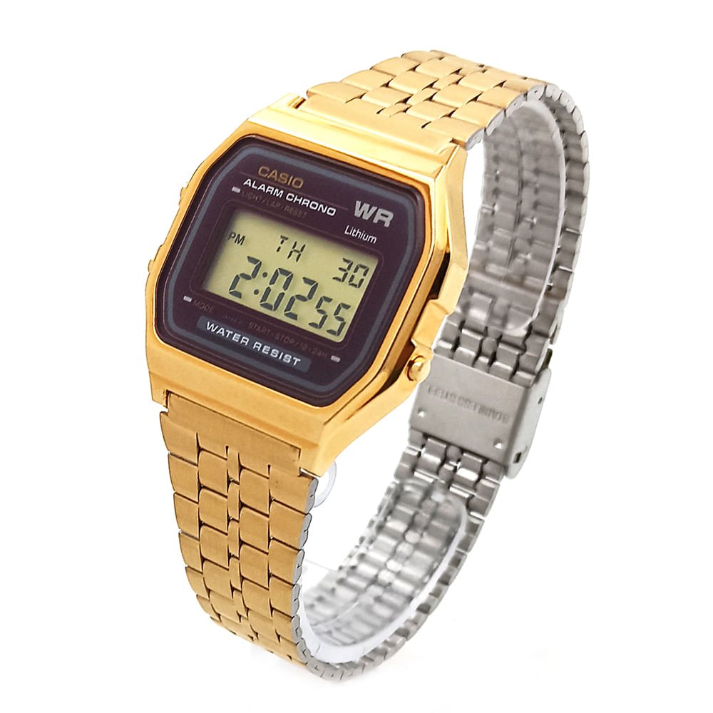 Relógio CASIO VINTAGE Unissex Digital Dourado A159WGEA-5DF - Aconfianca