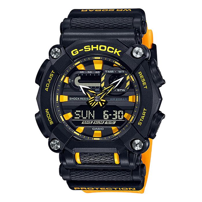 Relógio CASIO G-SHOCK masculino amarelo GA-900A-1A9DR - aconfianca
