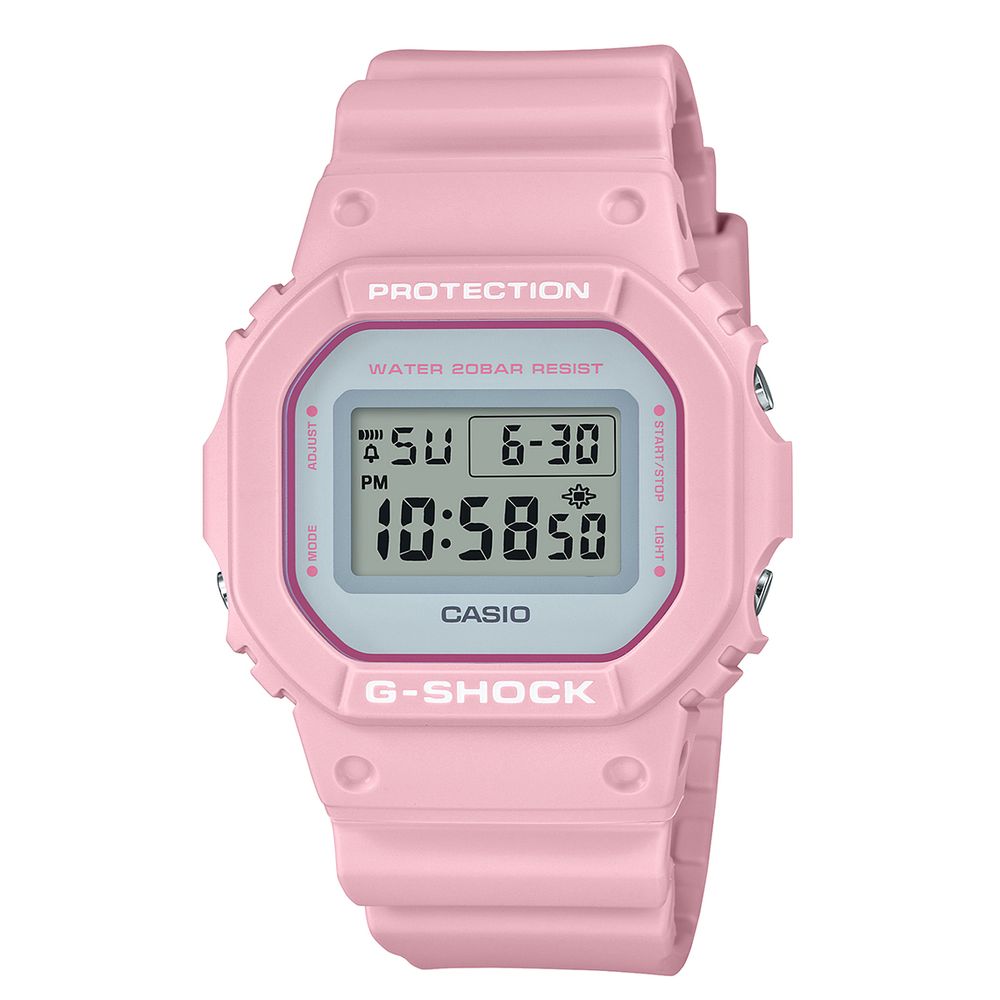 Relógio CASIO G-SHOCK feminino rosa DW-5600SC-4DR - aconfianca