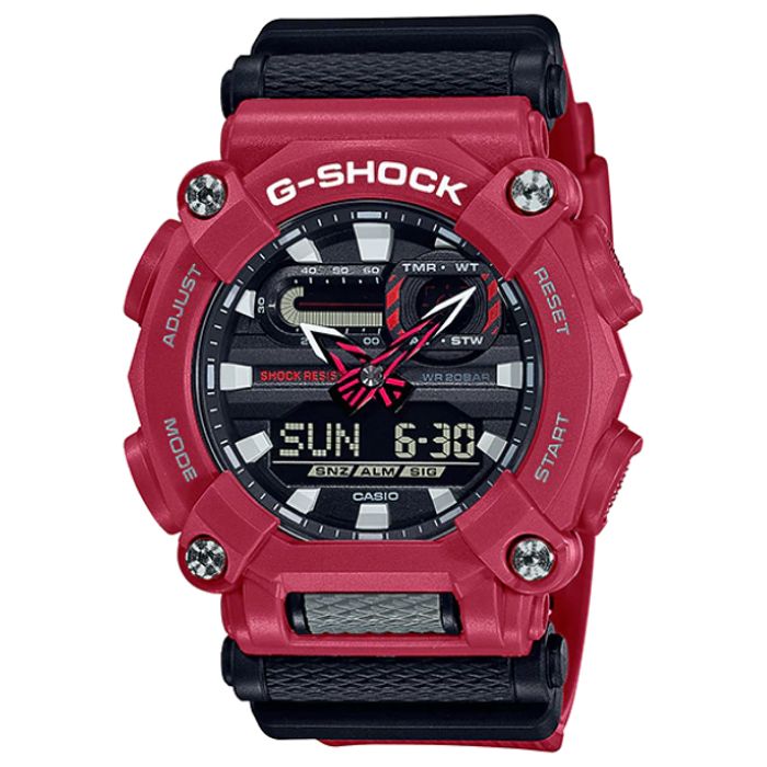 Relógio CASIO G-SHOCK masculino vermelho GA-900-4ADR - aconfianca