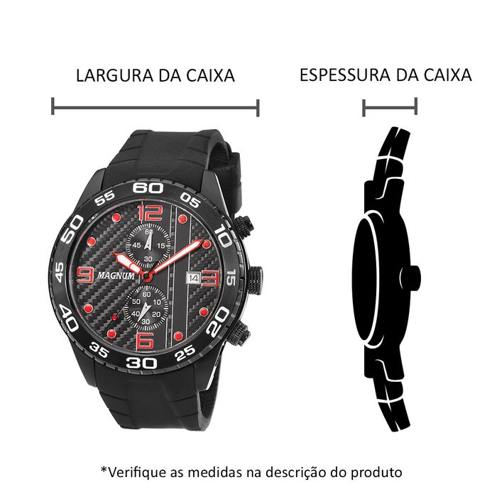 Relógio Magnum Masculino Quartz MA34389D - Ótica Record