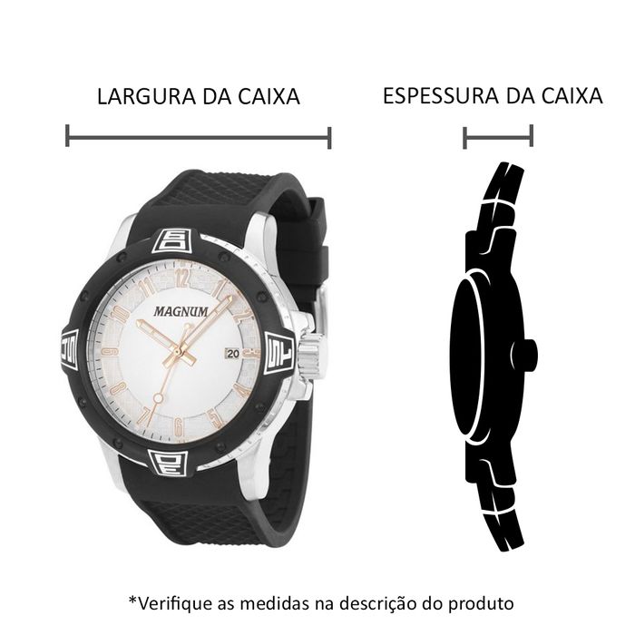 Relógio magnum masculino ma34209t - Pimenta Prata Joias