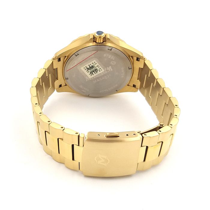 Relógio MAGNUM masculino cronógrafo dourado MA34405H - aconfianca