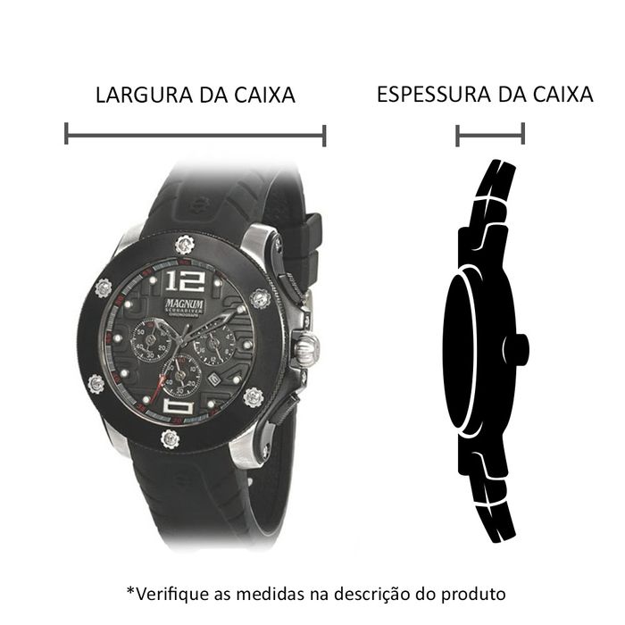 Kit Relógio Magnum Masculino Scubadiver - MA30865C - A Suissa