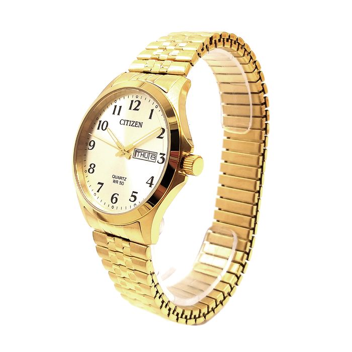 Relógio CITIZEN masculino dourado BF5002-99P TZ20813G - aconfianca