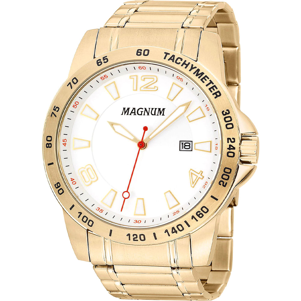 Relógio Magnum Masculino Ref: Ma33059a Casual Dourado