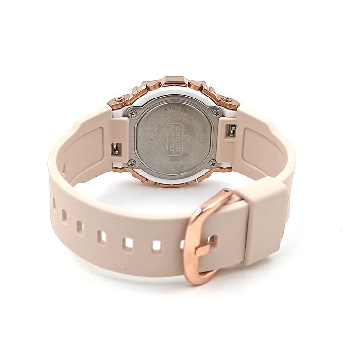 Relógio CASIO G-SHOCK feminino rosê espelhado GM-S5600PG-4DR