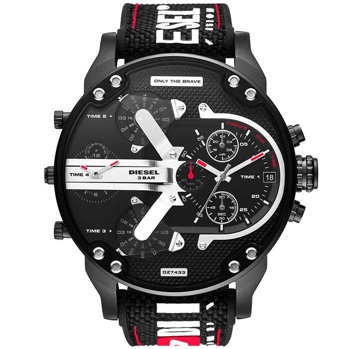 Relógio DIESEL masculino multi-time preto DZ7433 P1PX - aconfianca